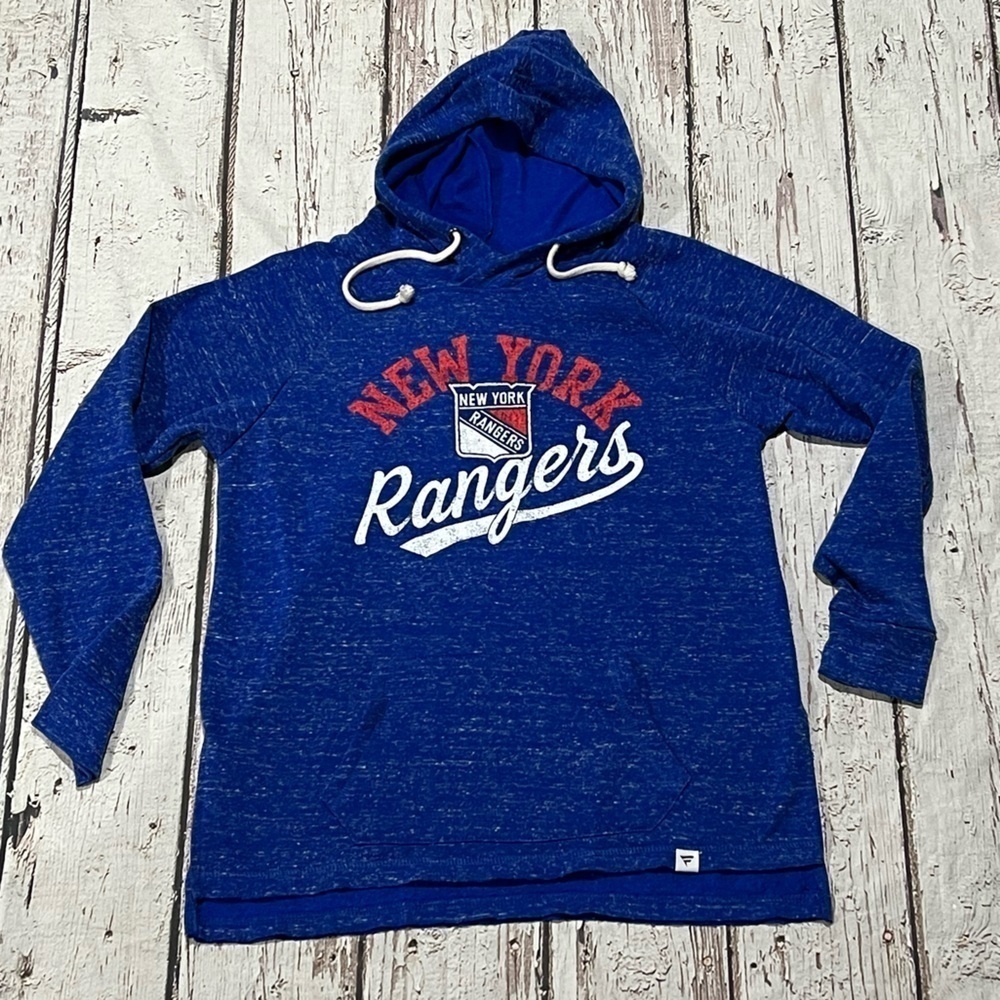 Women's New York Rangers NHL Hockey Retro Style SOFT Hoodie Sweatshirt